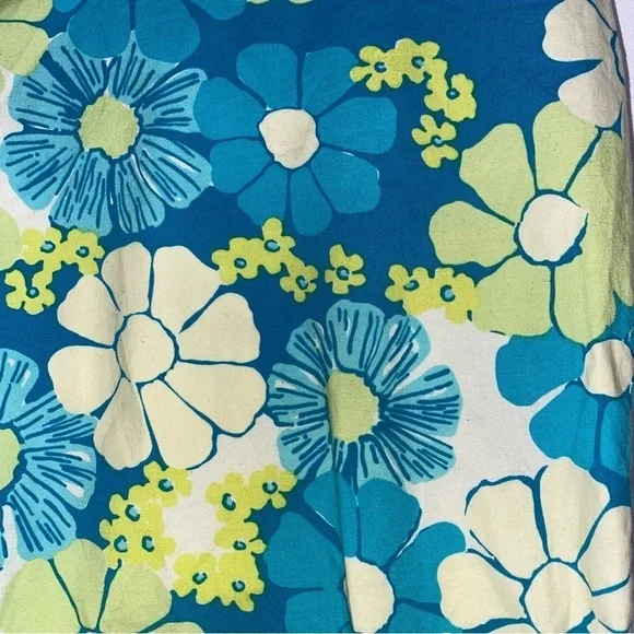 Lilly Pulitzer Green Blue Floral Retro Pants Size 2 - Picture 9 of 9